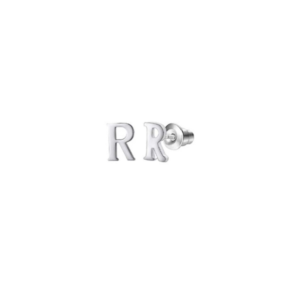 Letter R Stud Earrings